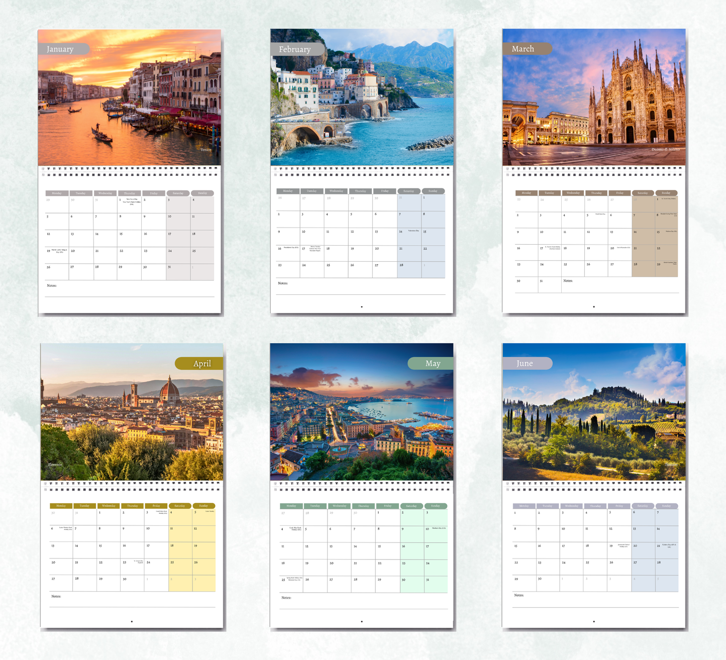 Italy Calendar 2027