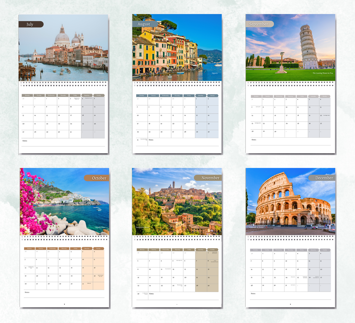 Italy Calendar 2027