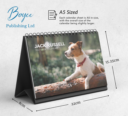 Jack Russell Desk Calendar 2027-2028