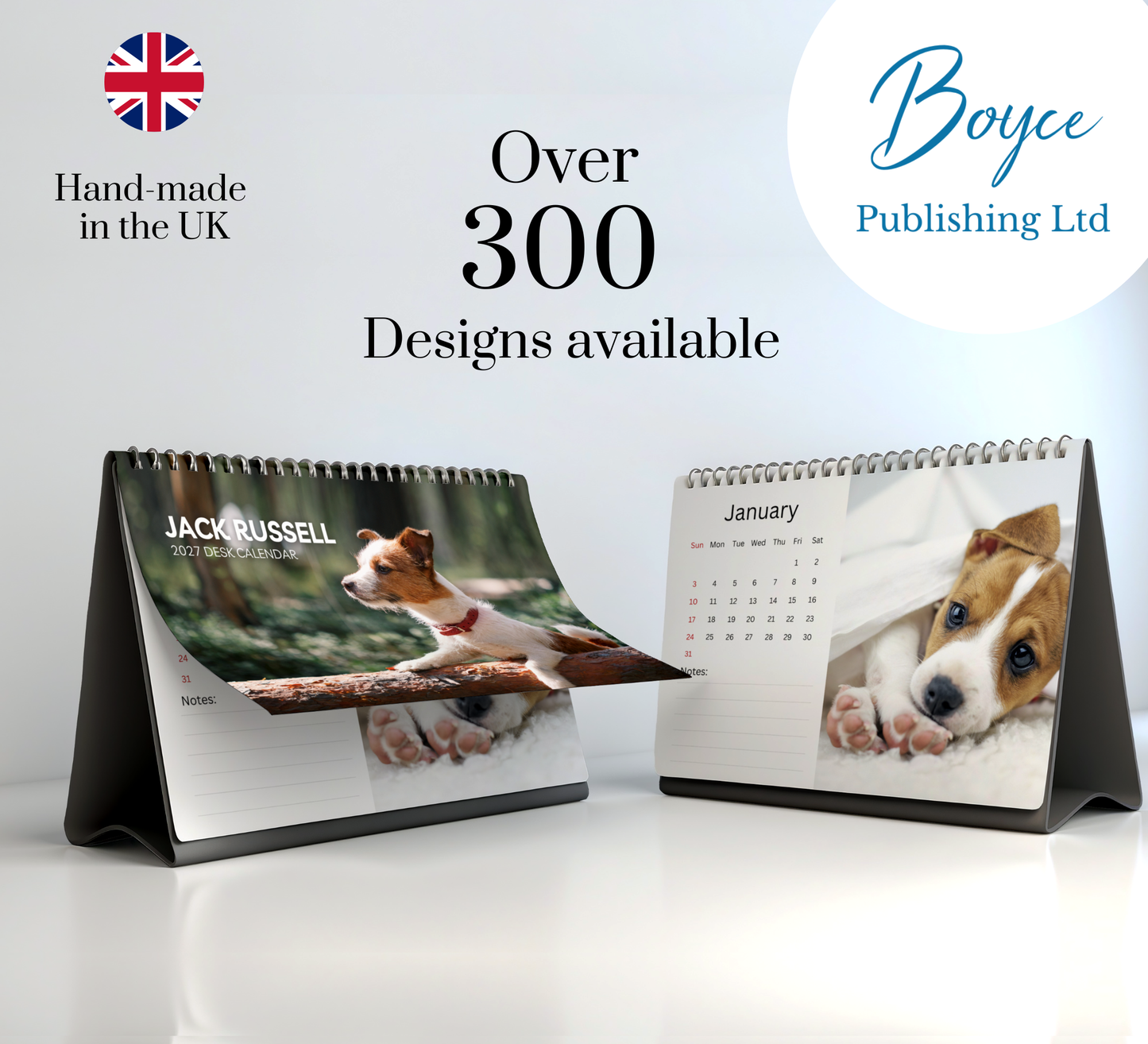 Jack Russell Desk Calendar 2027-2028