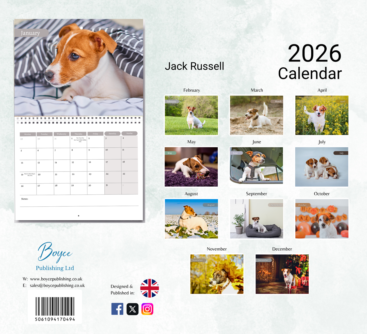 Jack Russell Calendar 2026