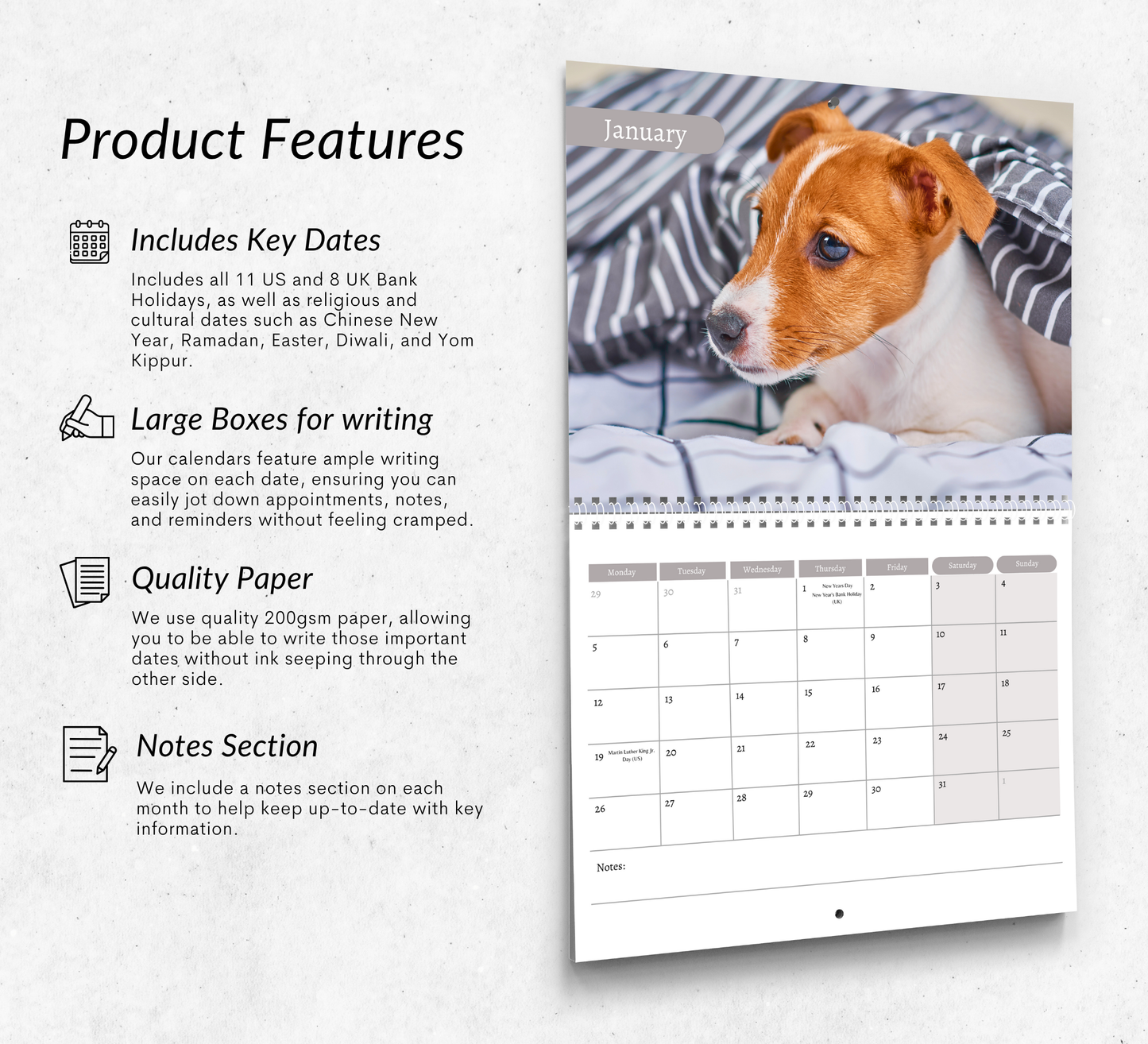 Jack Russell Calendar 2026
