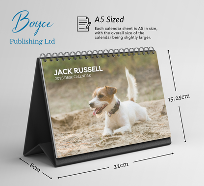 Jack Russell Desk Calendar 2026-2027