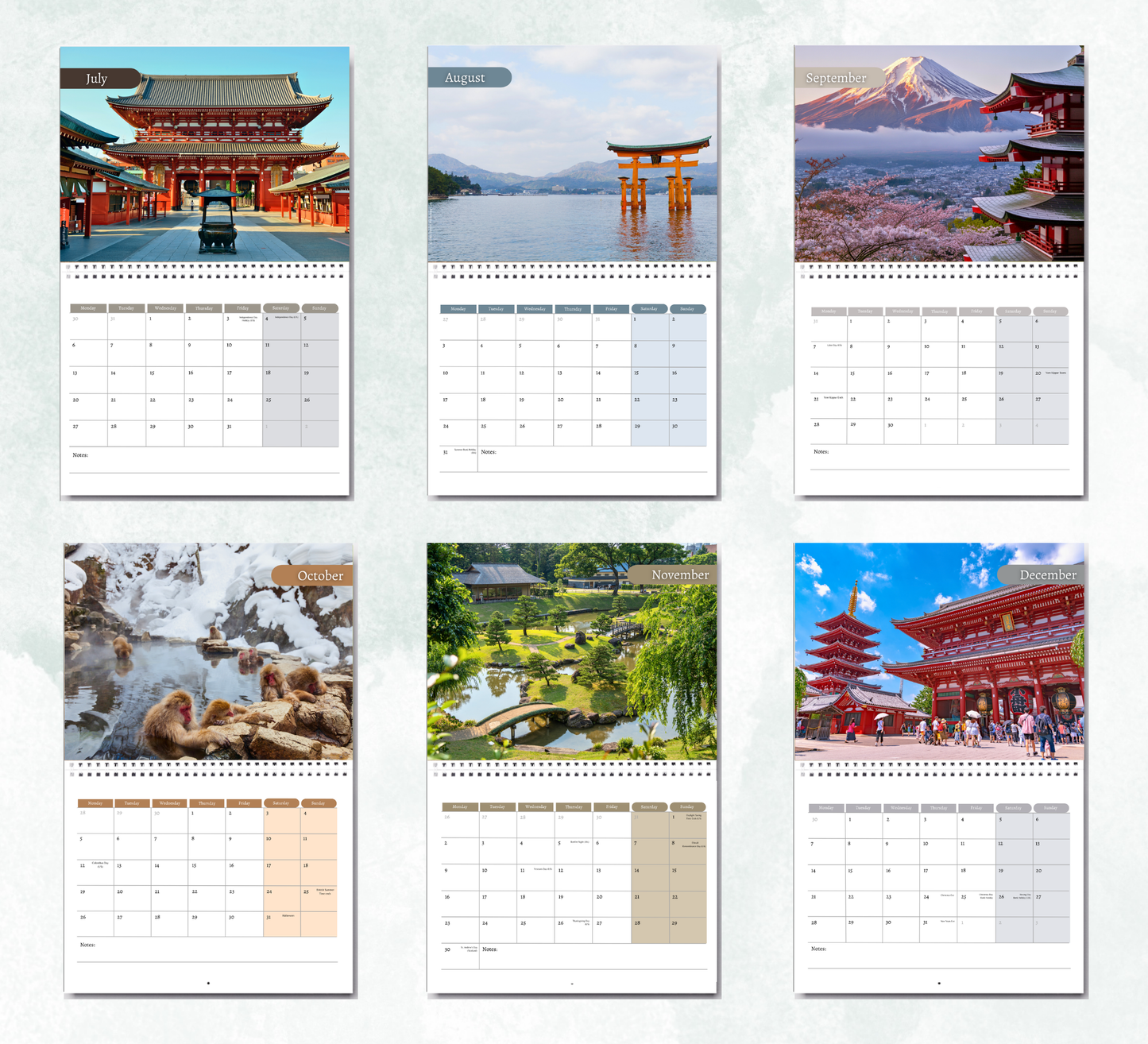 Japan Calendar 2027