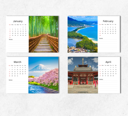 Japan Desk Calendar 2027-2028