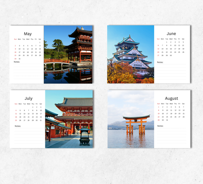 Japan Desk Calendar 2027-2028
