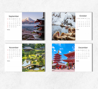Japan Desk Calendar 2027-2028