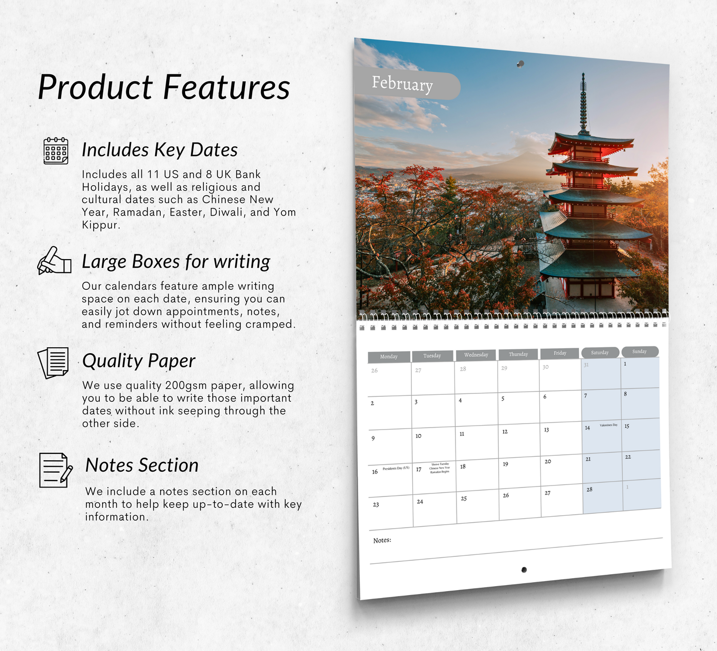 Japan Calendar 2026