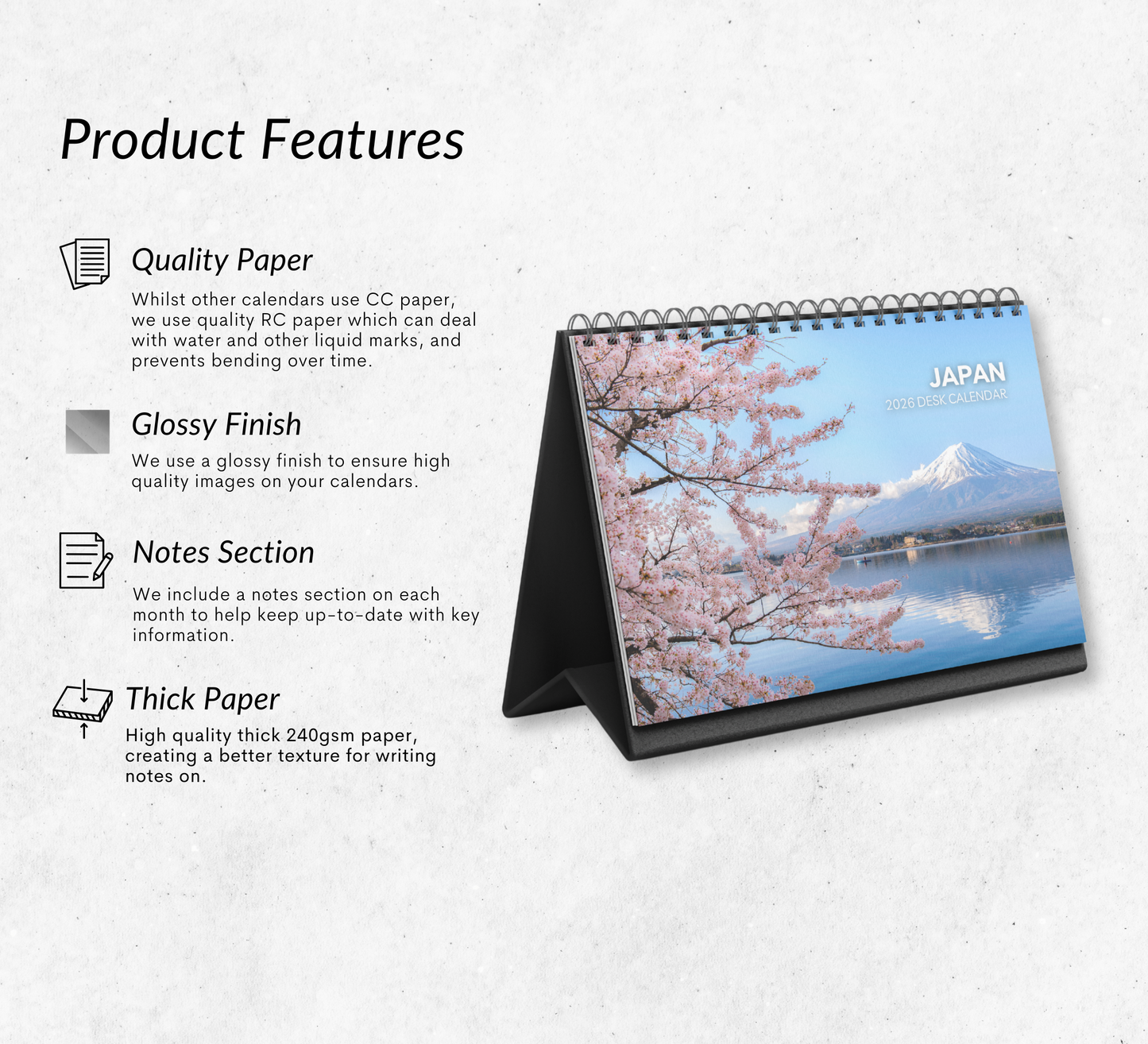 Japan Desk Calendar 2026-2027