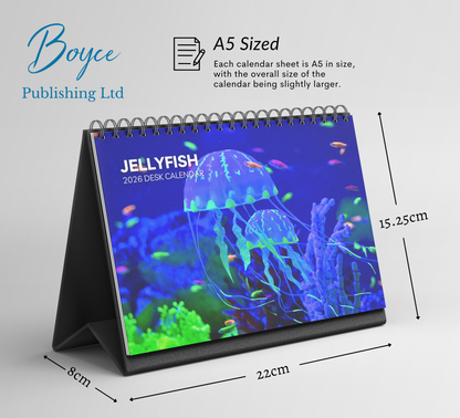 Jellyfish Desk Calendar 2026-2027