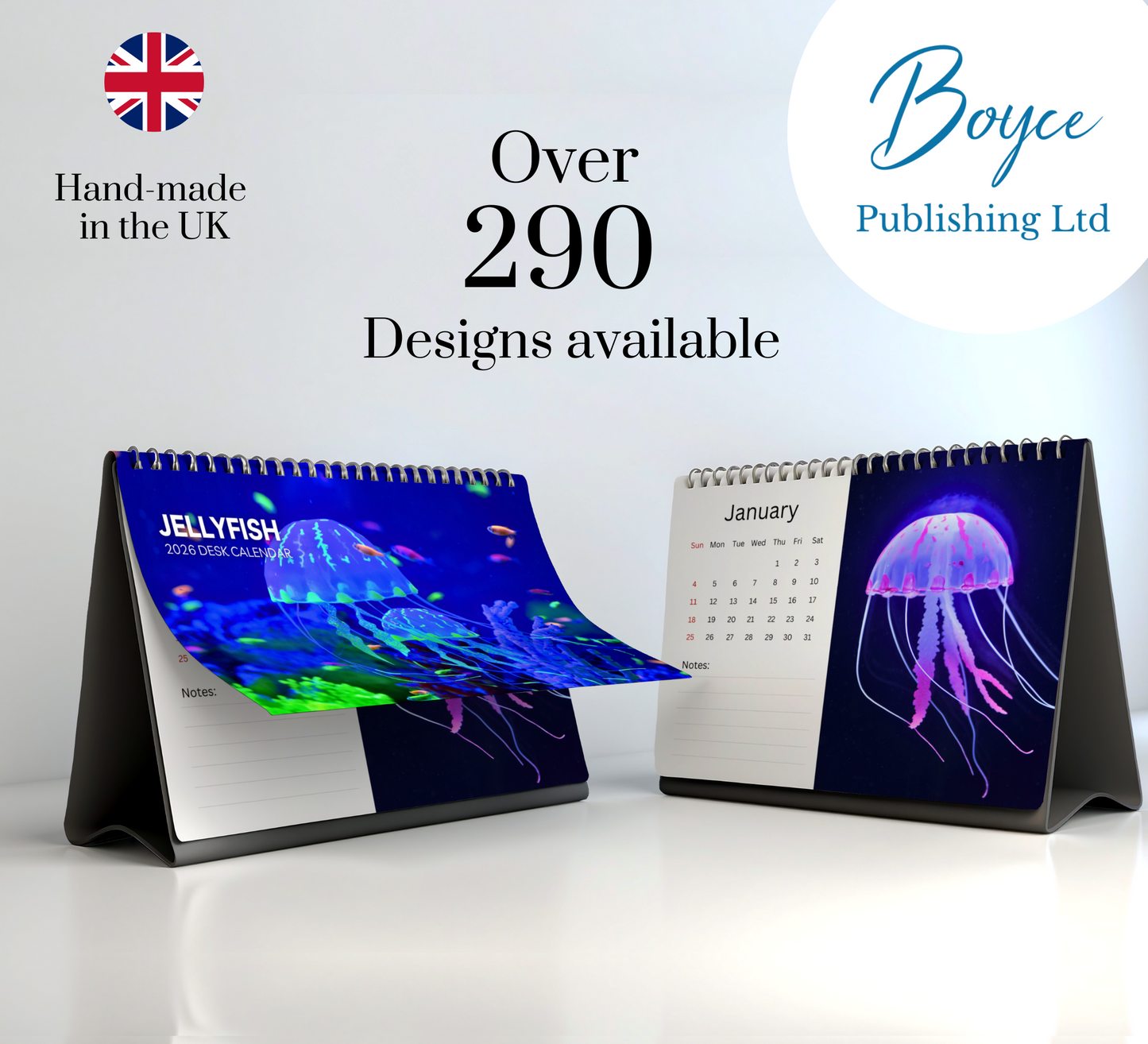 Jellyfish Desk Calendar 2026-2027