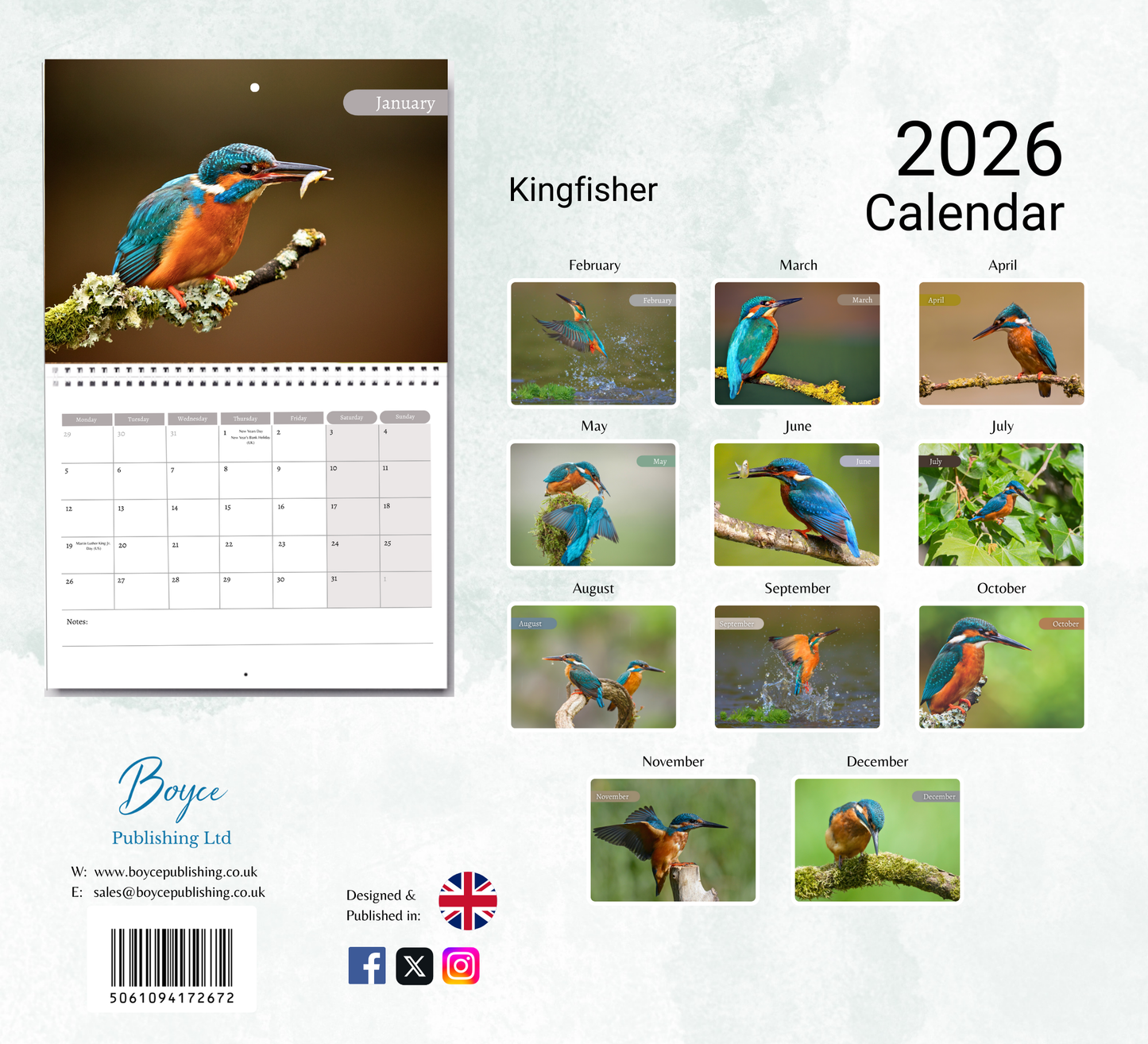 Kingfisher Calendar 2026