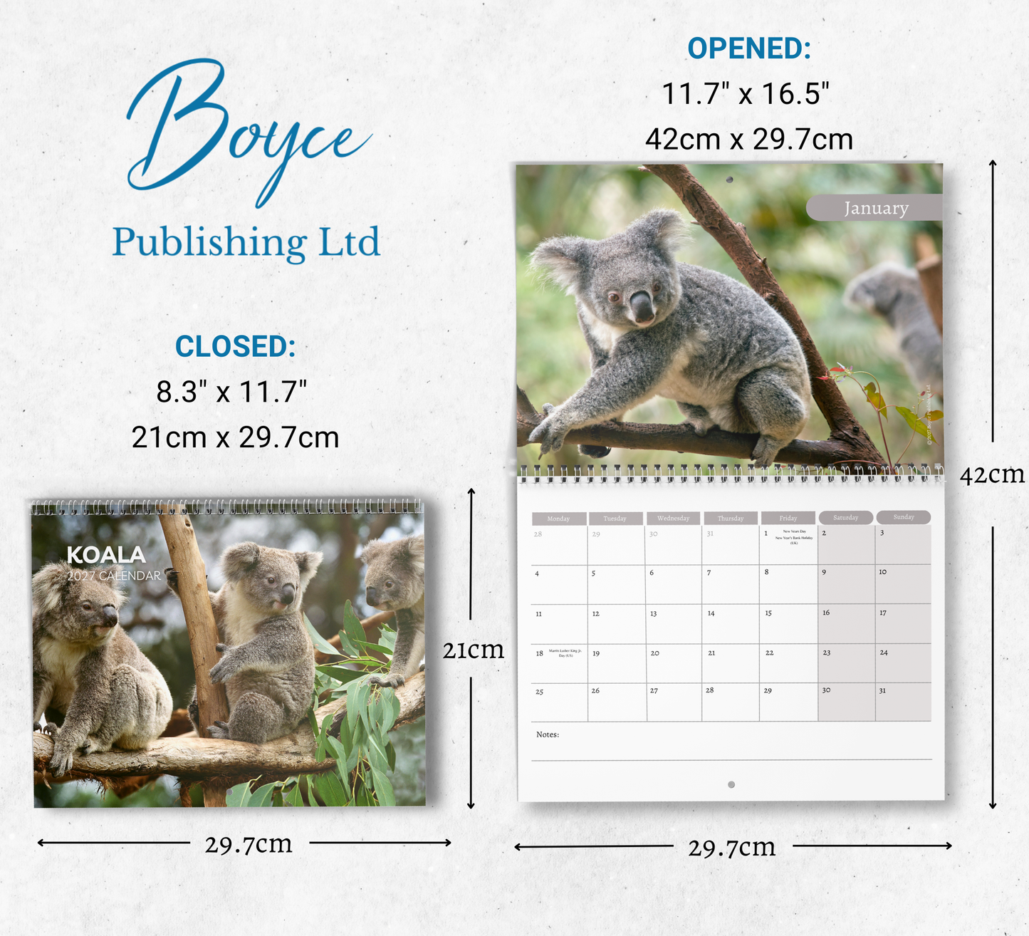 Koala Calendar 2027