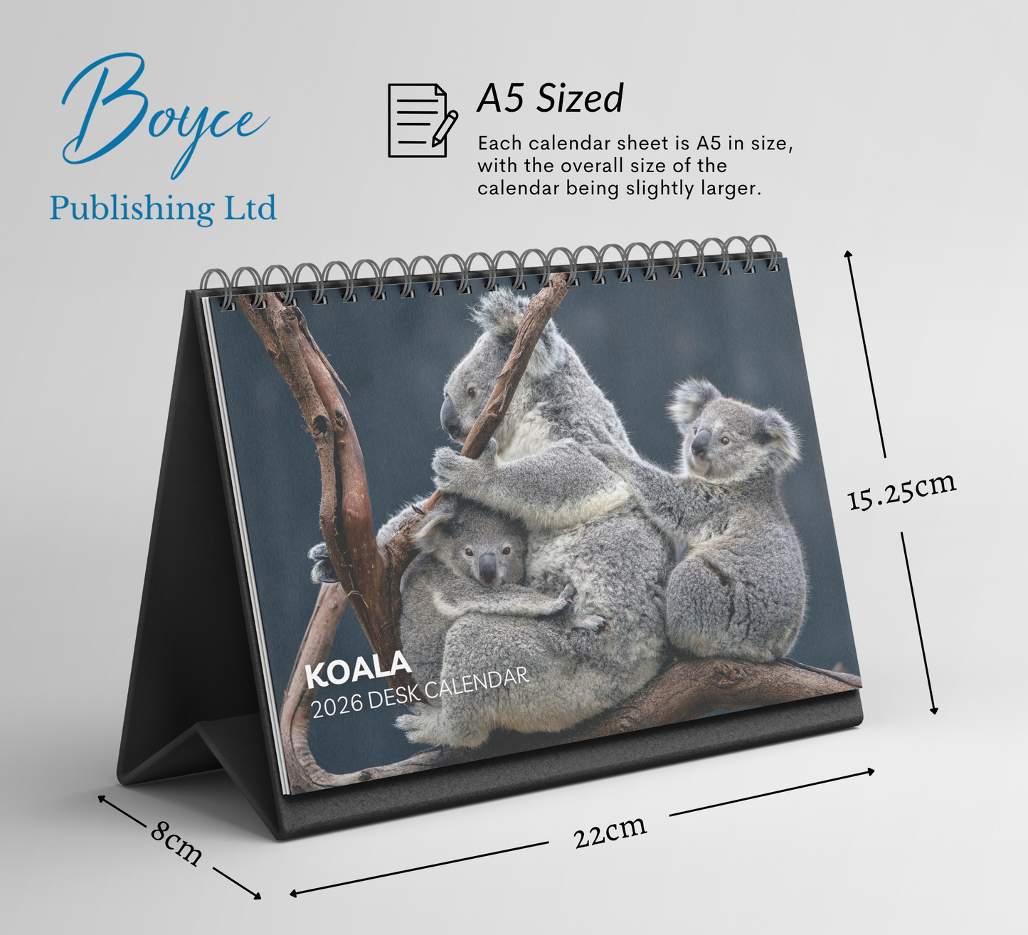 Koala Desk Calendar 2026-2027