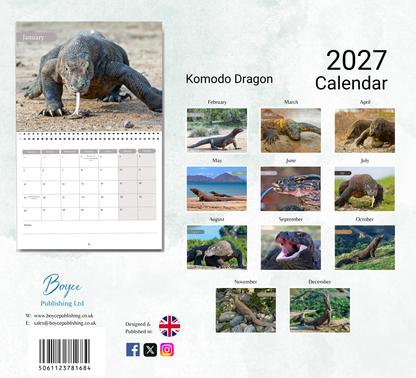 Komodo Dragon Calendar 2027