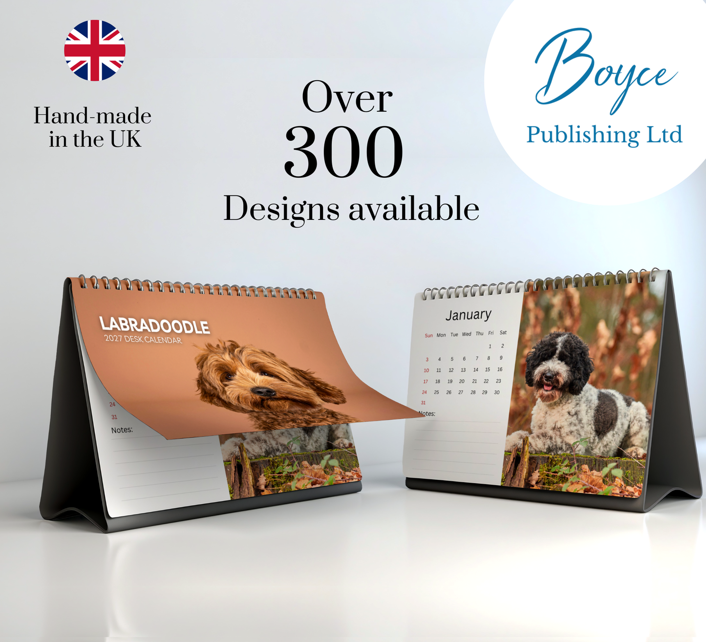Labradoodle Desk Calendar 2027-2028