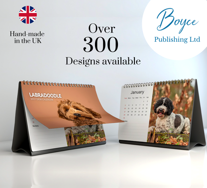 Labradoodle Desk Calendar 2027-2028