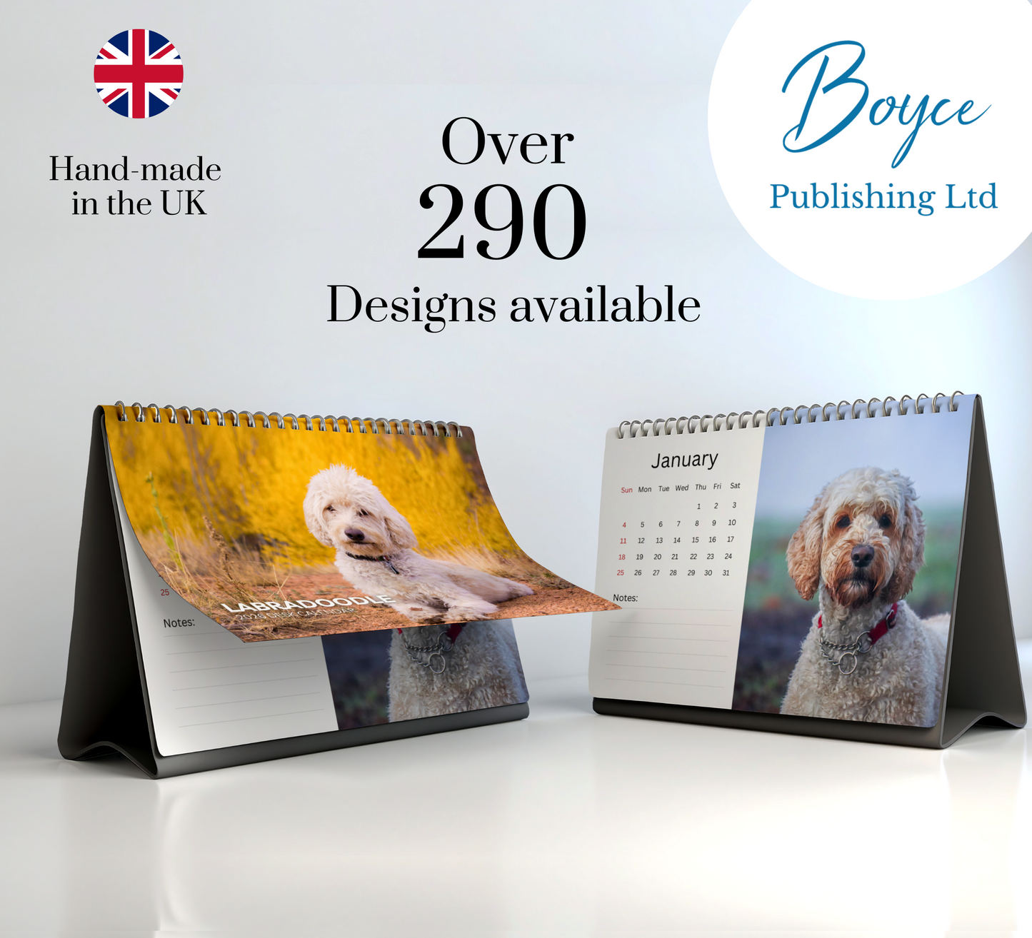 Labradoodle Desk Calendar 2026-2027
