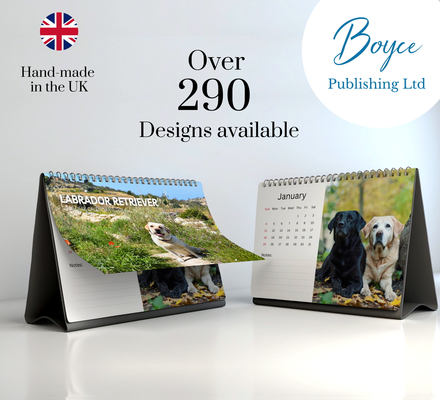 Labrador Desk Calendar 2026-2027