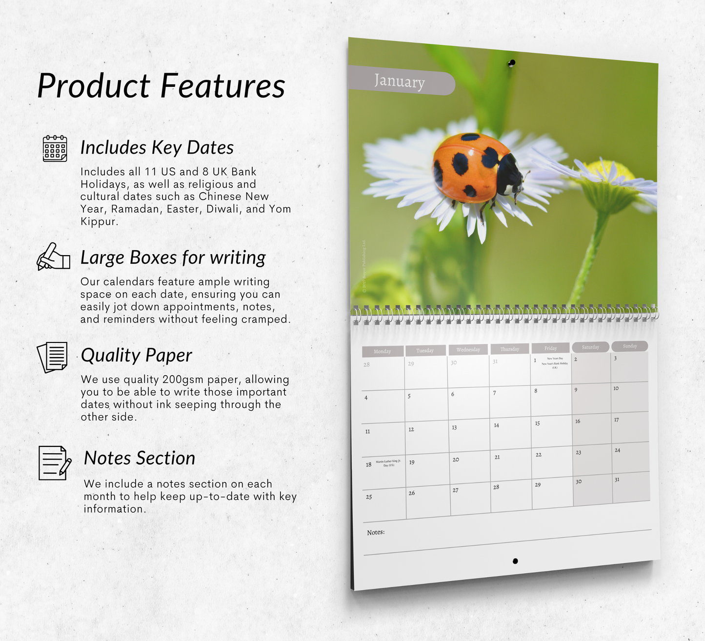 Ladybird Calendar 2027