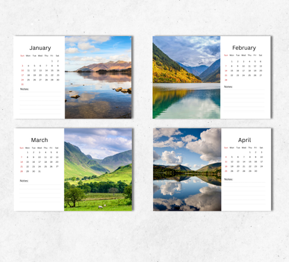 Lake District Desk Calendar 2027-2028