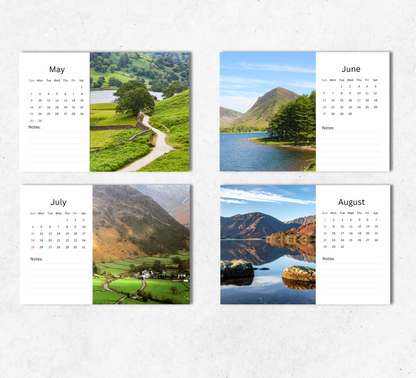 Lake District Desk Calendar 2027-2028