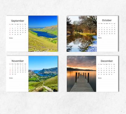 Lake District Desk Calendar 2027-2028