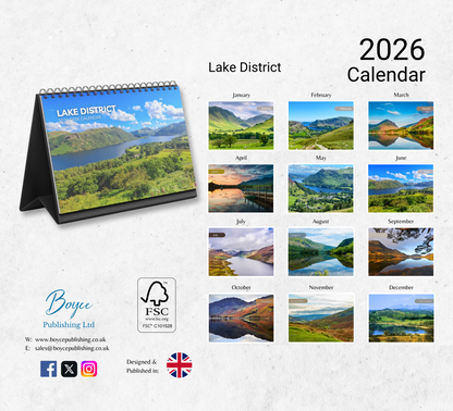 Lake District Desk Calendar 2026-2027
