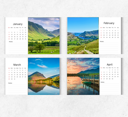 Lake District Desk Calendar 2026-2027