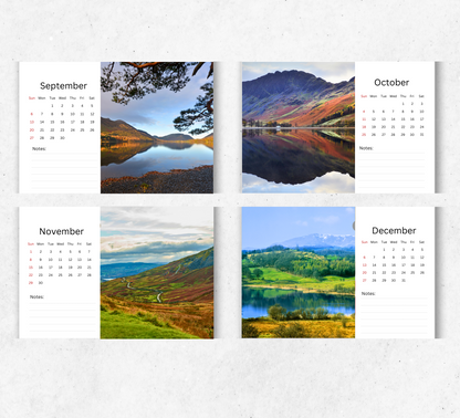 Lake District Desk Calendar 2026-2027