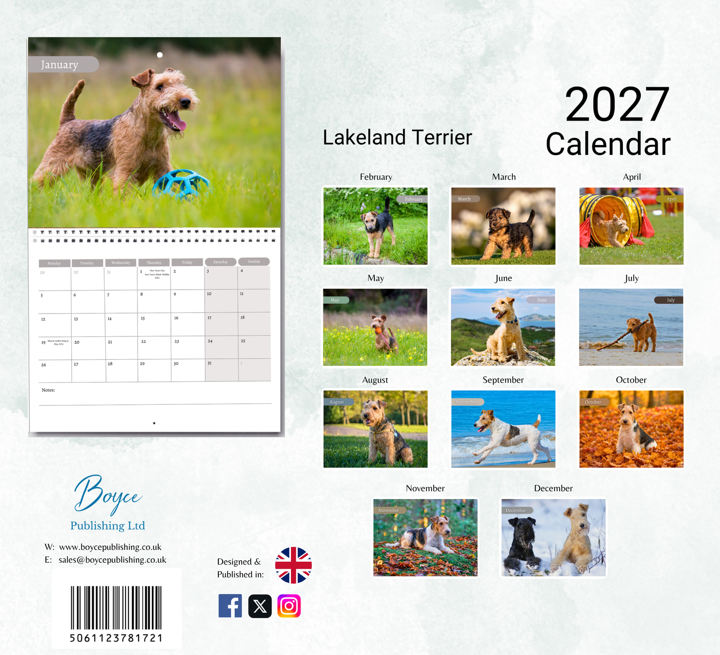 Lakeland Terrier Calendar 2027