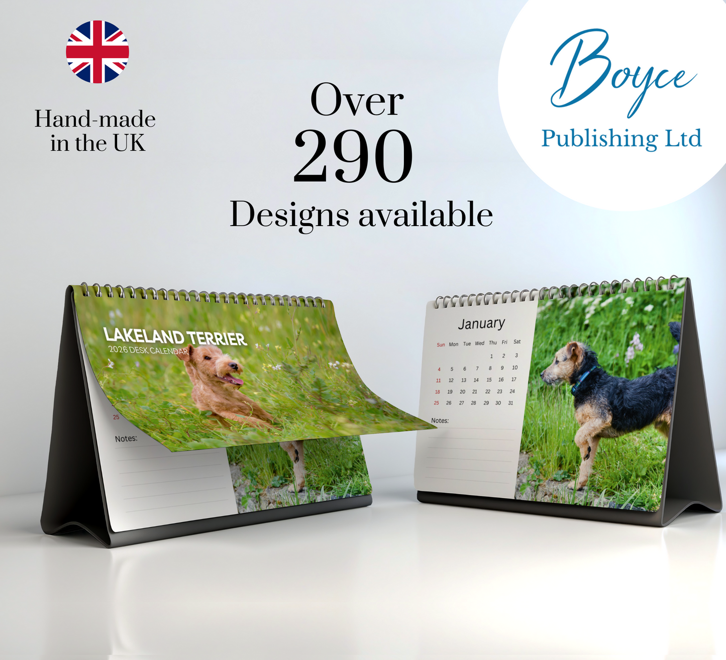 Lakeland Terrier Desk Calendar 2026-2027