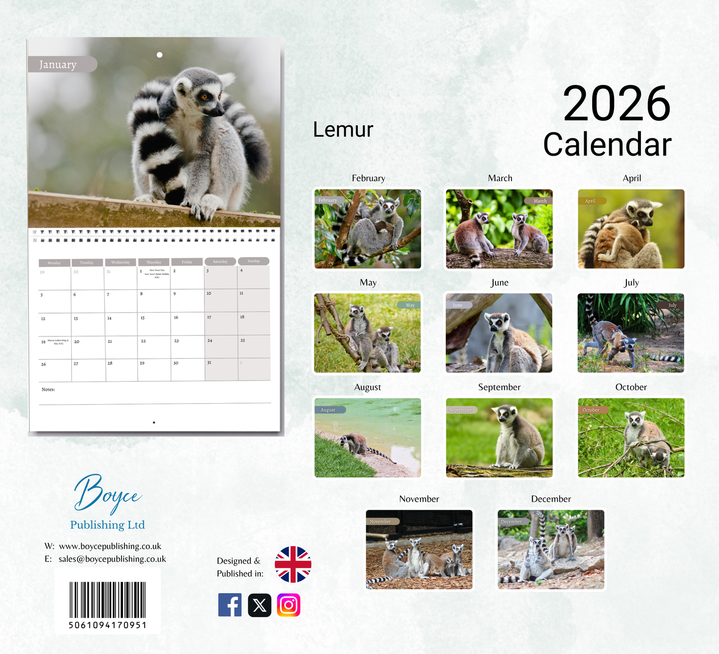 Lemur Calendar 2026