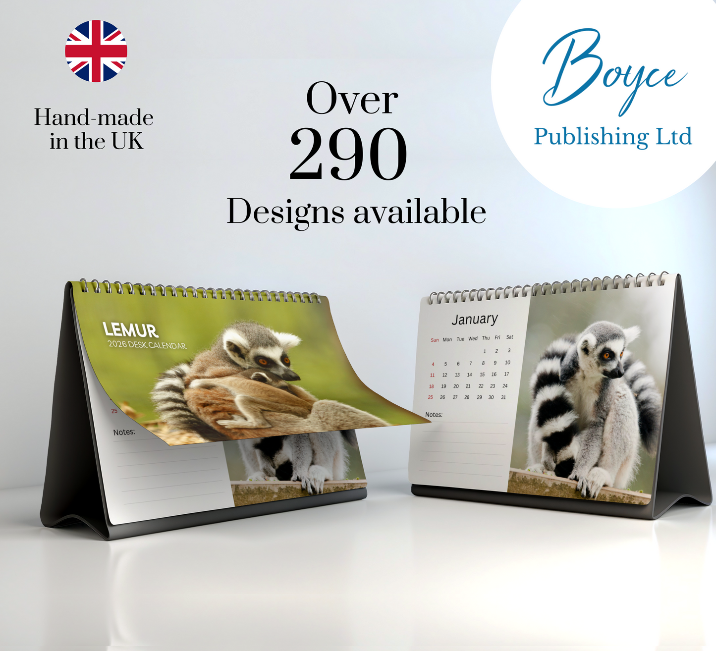 Lemur Desk Calendar 2026-2027