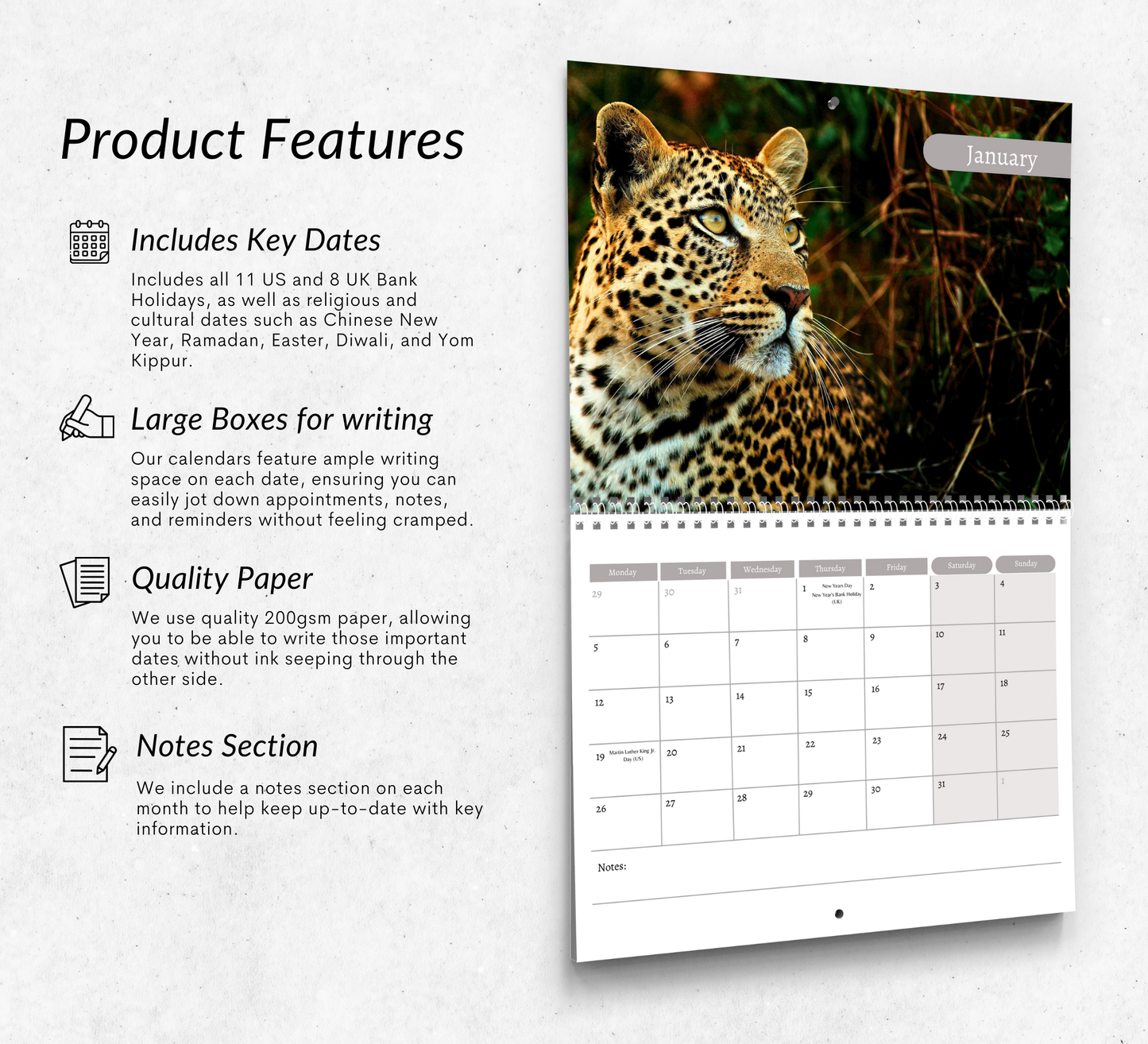 Leopard Calendar 2026