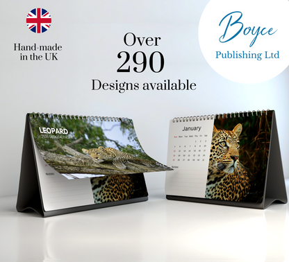 Leopard Desk Calendar 2026-2027