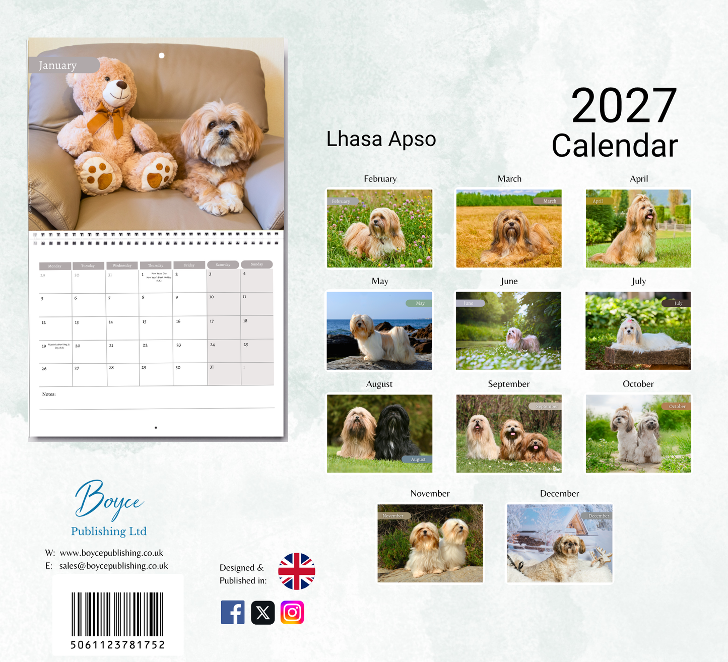Lhasa Apso Calendar 2027