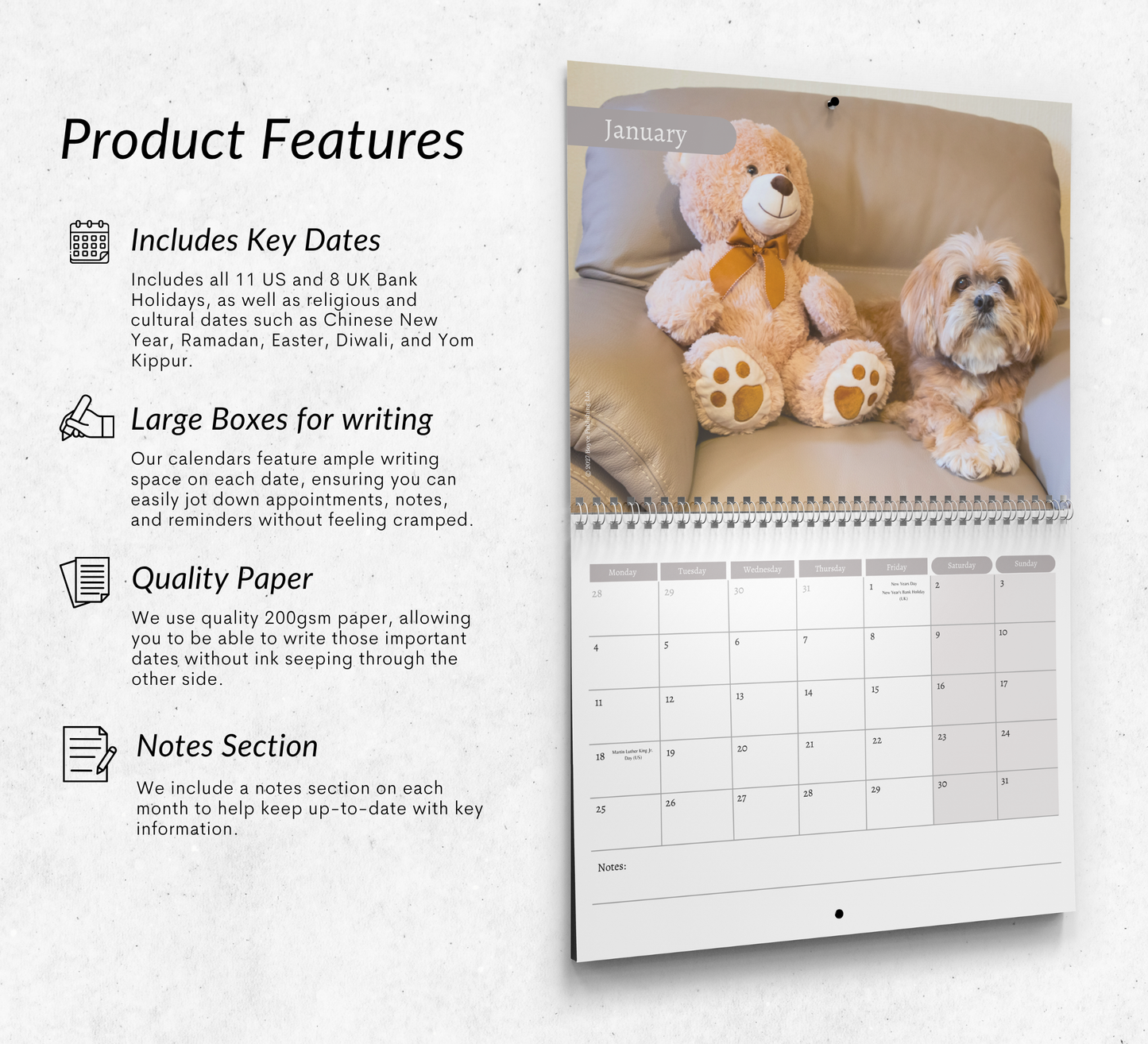Lhasa Apso Calendar 2027