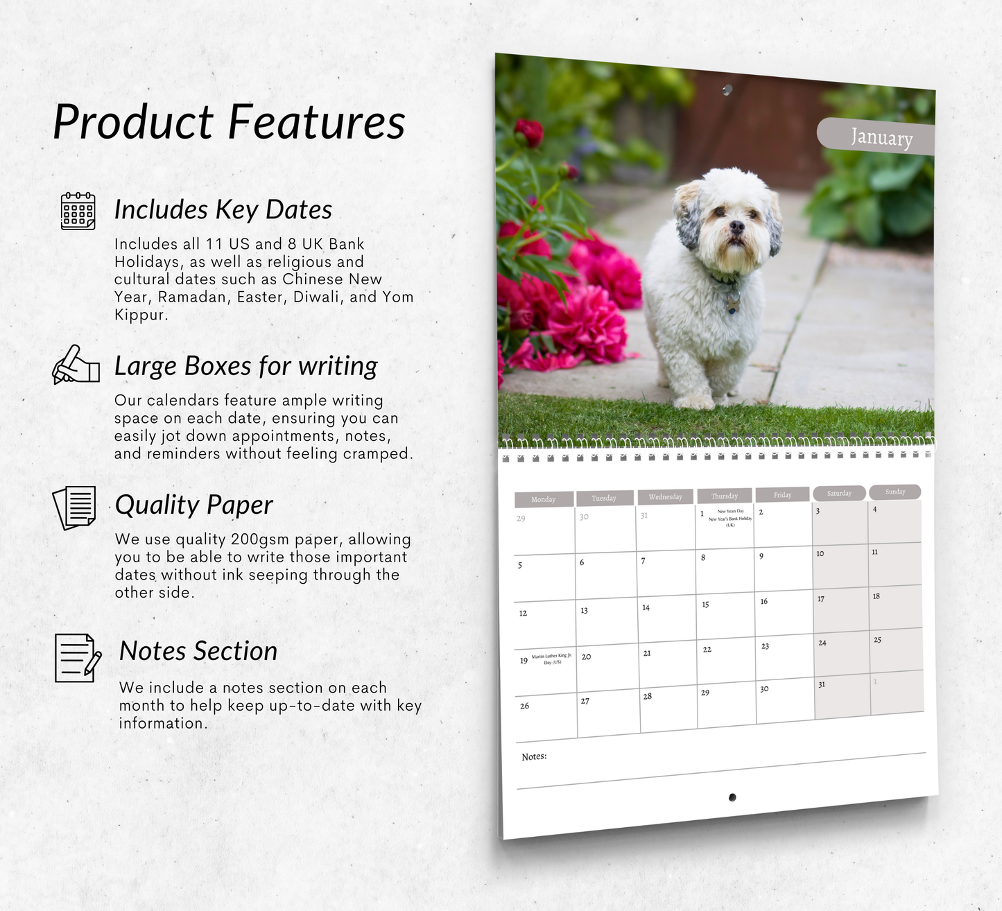 Lhasa Apso Calendar 2026