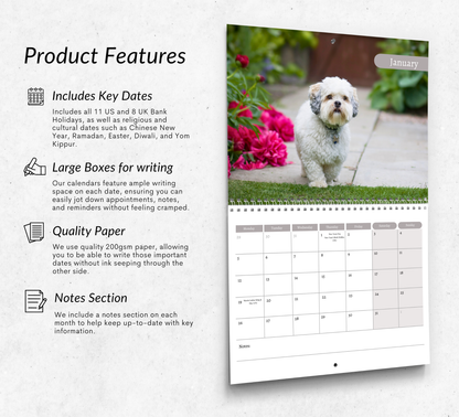 Lhasa Apso Calendar 2026
