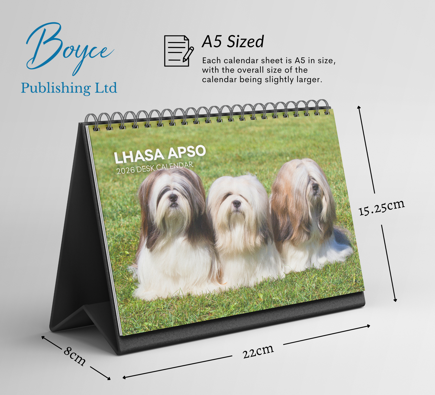 Lhasa Apso Desk Calendar 2026-2027
