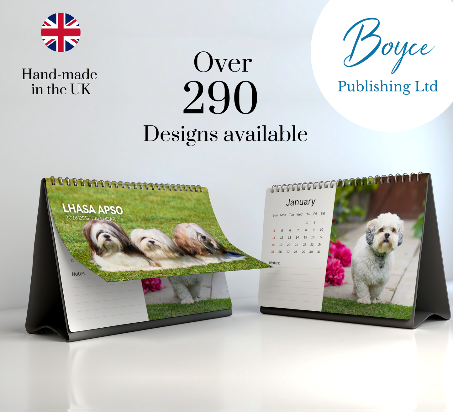 Lhasa Apso Desk Calendar 2026-2027