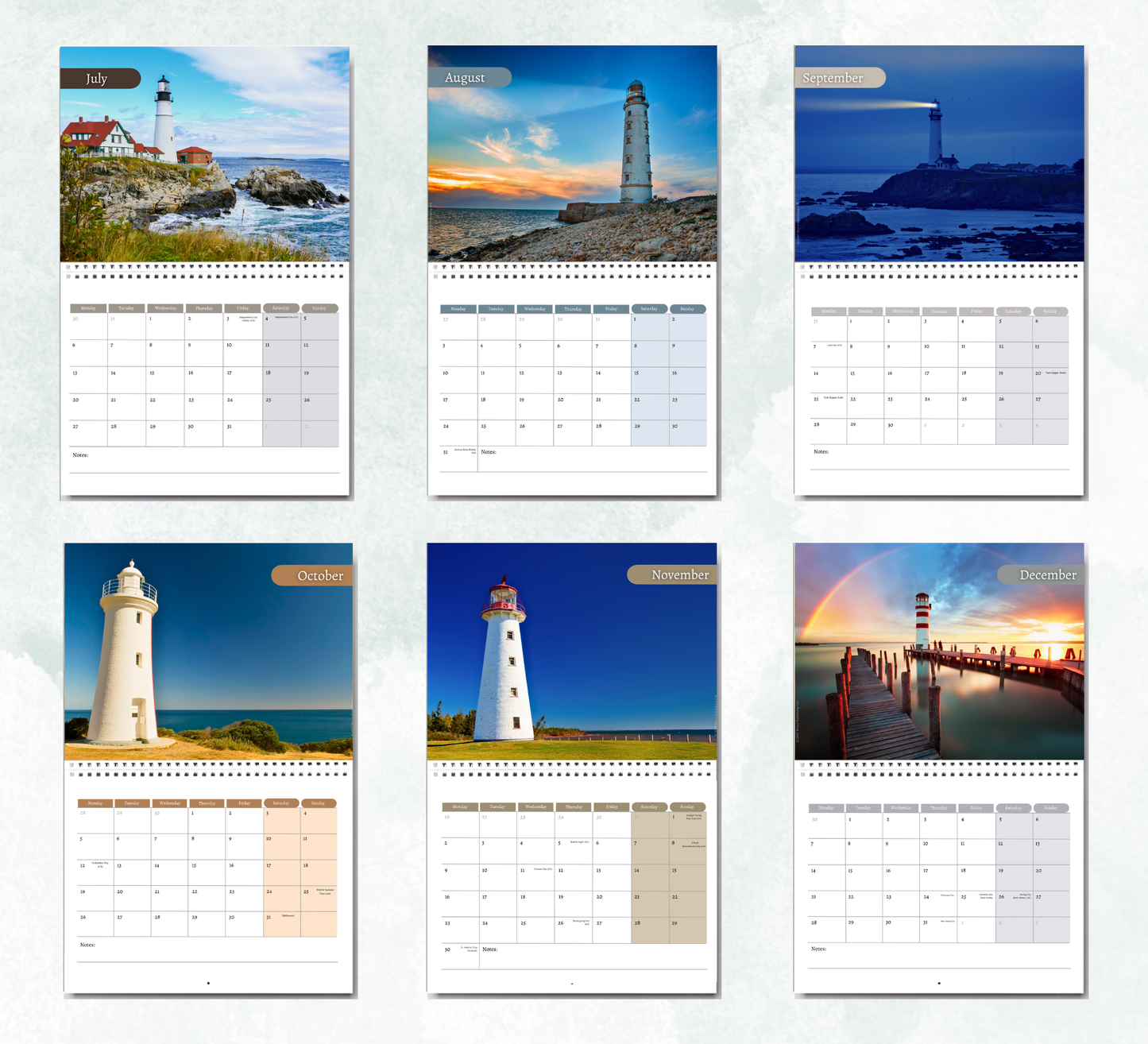 Lighthouse Calendar 2027