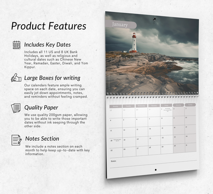 Lighthouse Calendar 2027