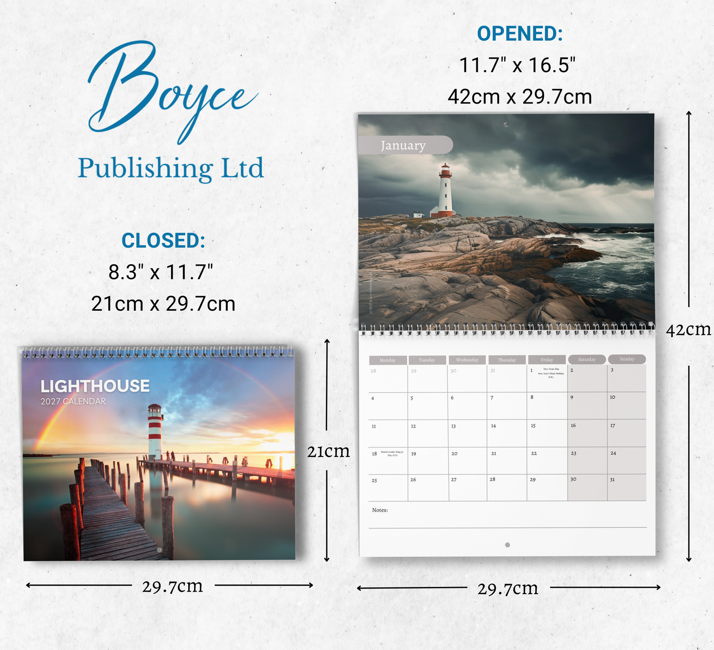 Lighthouse Calendar 2027