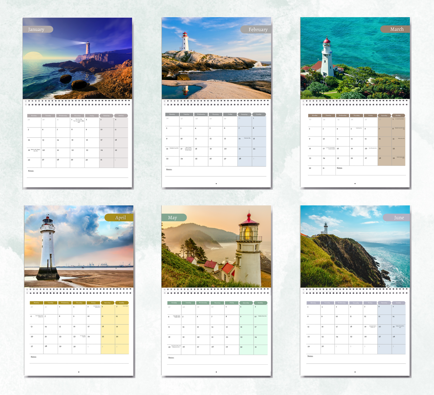 Lighthouse Calendar 2026