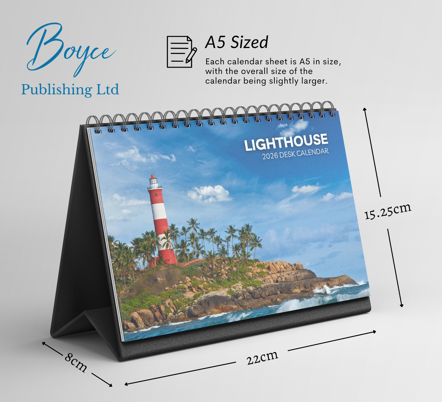 Lighthouse Desk Calendar 2026-2027