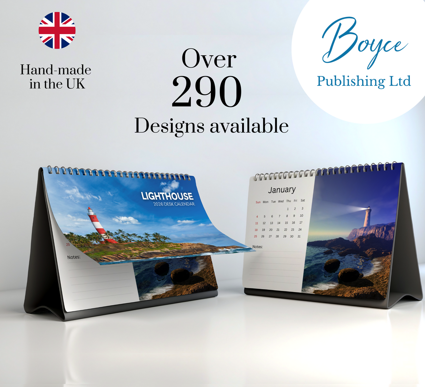 Lighthouse Desk Calendar 2026-2027