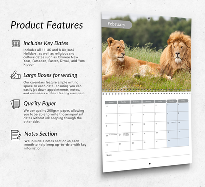 Lion Calendar 2026