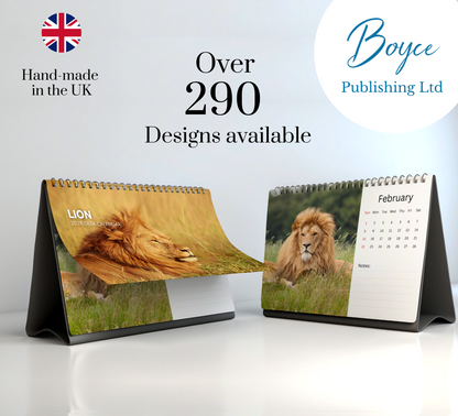 Lion Desk Calendar 2026-2027